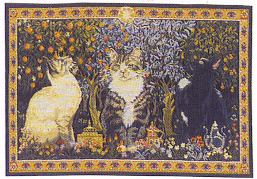 D155-1244-14*19 Cats - 999 Tapestries: Tapestry gallery - Over 1500 tapestries and tapestry decorating accessories - Finest quality - Wide selection - Competitive prices - Source for wholesale tapest