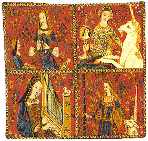 D155-1282-18*18 Medieval Cushions (1223) Tapestries: Tapestry gallery - Over 1500 tapestries and tapestry decorating accessories - Finest quality - Wide selection - Competitive prices - Source for wh