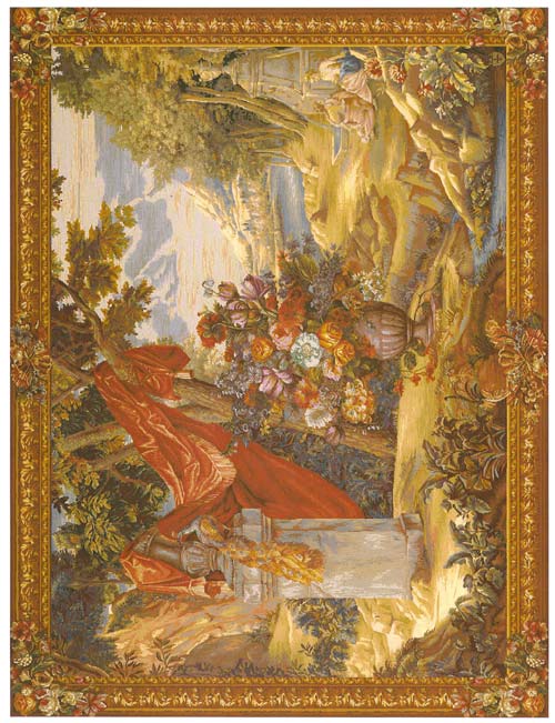 D155-1362-58*78 Cheval Drape with Vase (9090) Tapestries: Tapestry gallery - Over 1500 tapestries and tapestry decorating accessories - Finest quality - Wide selection - Competitive prices - Source f