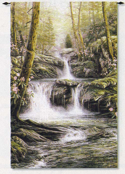 D155-1371-62*38 Blue Ridge Falls Tapestries: Tapestry gallery - Over 1500 tapestries and tapestry decorating accessories - Finest quality - Wide selection - Competitive prices - Source for wholesale 