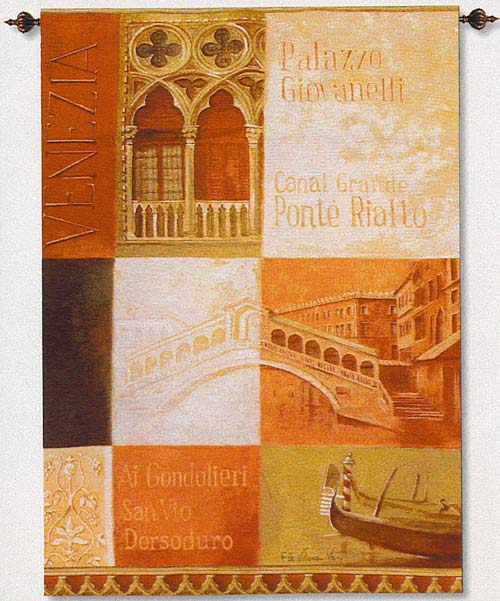 D155-1383-53*35 Ponte Rialto Tapestries: Tapestry gallery - Over 1500 tapestries and tapestry decorating accessories - Finest quality - Wide selection - Competitive prices - Source for wholesale tape