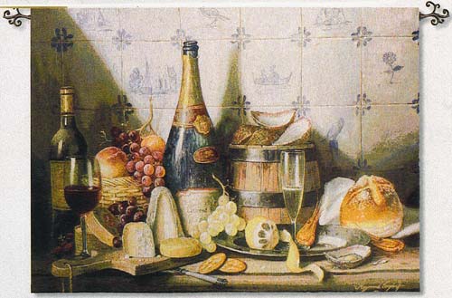 D155-1393-35*53 Delft Tiles Tapestries: Tapestry gallery - Over 1500 tapestries and tapestry decorating accessories - Finest quality - Wide selection - Competitive prices - Source for wholesale tapes