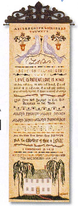 D155-1415-36*13 Love Sampler Tapestries: Tapestry gallery - Over 1500 tapestries and tapestry decorating accessories - Finest quality - Wide selection - Competitive prices - Source for wholesale tape