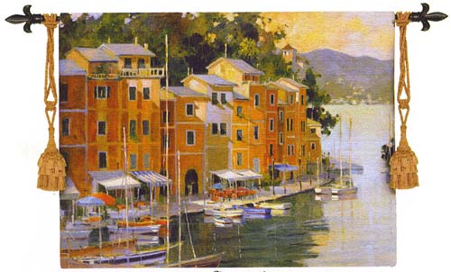 D155-1445-42*53 Portofino View Tapestries: Tapestry gallery - Over 1500 tapestries and tapestry decorating accessories - Finest quality - Wide selection - Competitive prices - Source for wholesale ta