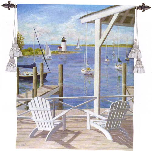 D155-1468-53*40 Lighthouse View Tapestries: Tapestry gallery - Over 1500 tapestries and tapestry decorating accessories - Finest quality - Wide selection - Competitive prices - Source for wholesale t