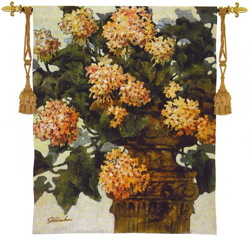 D155-1507-53*42 Geraniums Tapestries: Tapestry gallery - Over 1500 tapestries and tapestry decorating accessories - Finest quality - Wide selection - Competitive prices - Source for wholesale tapestr