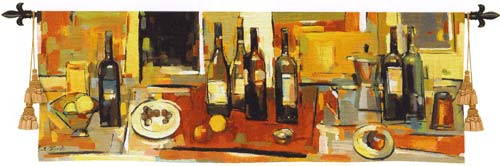 D155-1533-27*80 Vin Rouge Panel Tapestries: Tapestry gallery - Over 1500 tapestries and tapestry decorating accessories - Finest quality - Wide selection - Competitive prices - Source for wholesale t