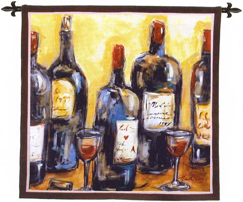 D155-1540-53*53 Wine Bar Tapestries: Tapestry gallery - Over 1500 tapestries and tapestry decorating accessories - Finest quality - Wide selection - Competitive prices - Source for wholesale tapestry