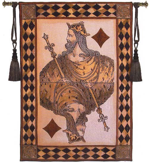 D155-1553-53*37 King of Diamonds Tapestries: Tapestry gallery - Over 1500 tapestries and tapestry decorating accessories - Finest quality - Wide selection - Competitive prices - Source for wholesale 