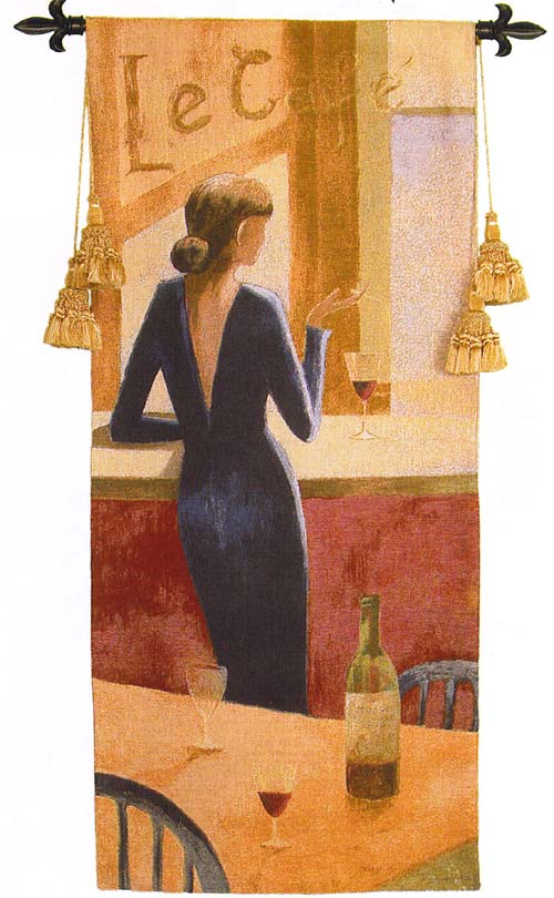 D155-1559-53*24 Le Café Tapestries: Tapestry gallery - Over 1500 tapestries and tapestry decorating accessories - Finest quality - Wide selection - Competitive prices - Source for wholesale tapestry 