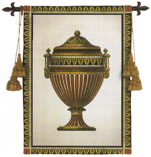 D155-1565-34*27 Empire Urn II Tapestries: Tapestry gallery - Over 1500 tapestries and tapestry decorating accessories - Finest quality - Wide selection - Competitive prices - Source for wholesale tap