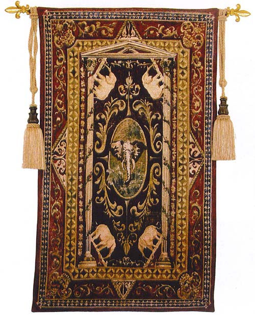 D155-1577-53*32 Elephant Tribute Tapestries: Tapestry gallery - Over 1500 tapestries and tapestry decorating accessories - Finest quality - Wide selection - Competitive prices - Source for wholesale 