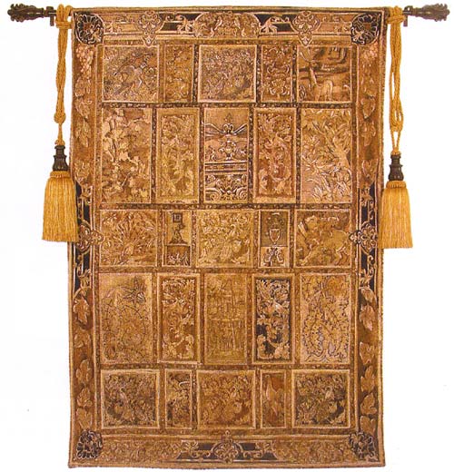 D155-1580-53*38 Golden Tapestry Tapestries: Tapestry gallery - Over 1500 tapestries and tapestry decorating accessories - Finest quality - Wide selection - Competitive prices - Source for wholesale t
