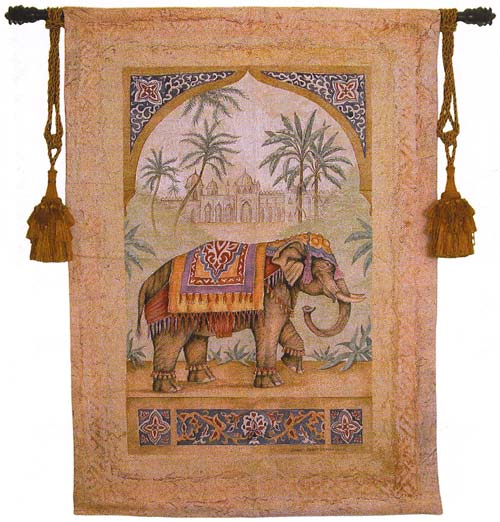 D155-1585-53*38 Old World Elephant I Tapestries: Tapestry gallery - Over 1500 tapestries and tapestry decorating accessories - Finest quality - Wide selection - Competitive prices - Source for wholes