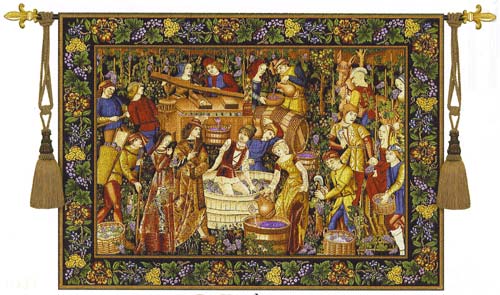 D155-1599-53*75 La Vendanges Tapestries: Tapestry gallery - Over 1500 tapestries and tapestry decorating accessories - Finest quality - Wide selection - Competitive prices - Source for wholesale tape