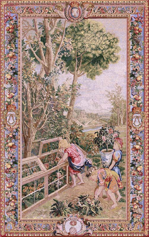 D155-1620-66*43 Enfants Jardiniers Tapestries: Tapestry gallery - Over 1500 tapestries and tapestry decorating accessories - Finest quality - Wide selection - Competitive prices - Source for wholesal