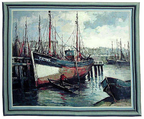 D155-1664-37*43 North Sea Harbour Tapestries: Tapestry gallery - Over 1500 tapestries and tapestry decorating accessories - Finest quality - Wide selection - Competitive prices - Source for wholesale