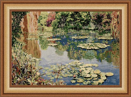 D155-1668-67*88 Lake Giverny (with Border) Tapestries: Tapestry gallery - Over 1500 tapestries and tapestry decorating accessories - Finest quality - Wide selection - Competitive prices - Source for 