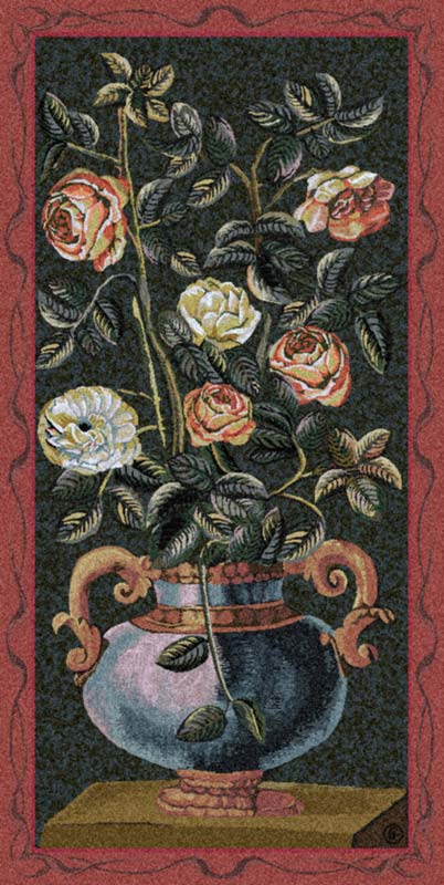 D155-1683-68*32 Roses Tapestries: Tapestry gallery - Over 1500 tapestries and tapestry decorating accessories - Finest quality - Wide selection - Competitive prices - Source for wholesale tapestry 