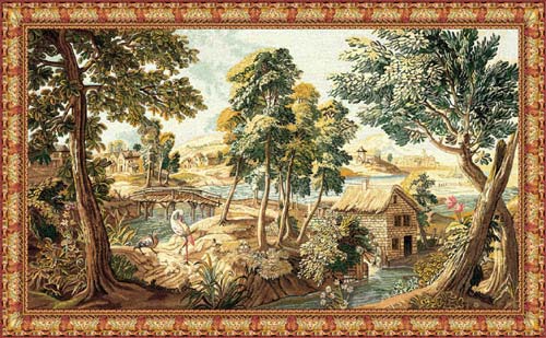 D155-1701-32*53 Verdure aux Oiseaux Tapestries: Tapestry gallery - Over 1500 tapestries and tapestry decorating accessories - Finest quality - Wide selection - Competitive prices - Source for wholesa