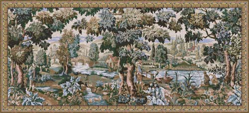 D155-1703-38*86 Paysage Flamand Tapestries: Tapestry gallery - Over 1500 tapestries and tapestry decorating accessories - Finest quality - Wide selection - Competitive prices - Source for wholesale t