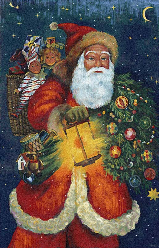 D155-1723-40*26 Santa Claus Tapestries: Tapestry gallery - Over 1500 tapestries and tapestry decorating accessories - Finest quality - Wide selection - Competitive prices - Source for wholesale tapes