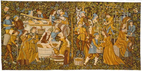 D155-175-55*90 Vendange III Tapestries: Tapestry gallery - Over 1500 tapestries and tapestry decorating accessories - Finest quality - Wide selection - Competitive prices - Source for wholesale tapes