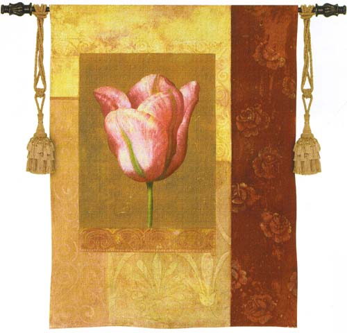 D155-1844-53*42 Tulip Rosee Tapestries: Tapestry gallery - Over 1500 tapestries and tapestry decorating accessories - Finest quality - Wide selection - Competitive prices - Source for wholesale tapes