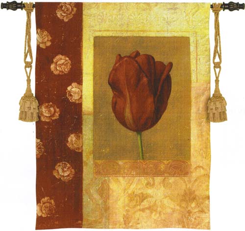 D155-1845-53*42 Tulip Bordeaux Tapestries: Tapestry gallery - Over 1500 tapestries and tapestry decorating accessories - Finest quality - Wide selection - Competitive prices - Source for wholesale ta