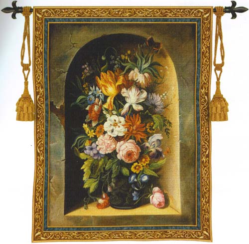 D155-1860-76*53 Flowers of Harmony Tapestries: Tapestry gallery - Over 1500 tapestries and tapestry decorating accessories - Finest quality - Wide selection - Competitive prices - Source for wholesal