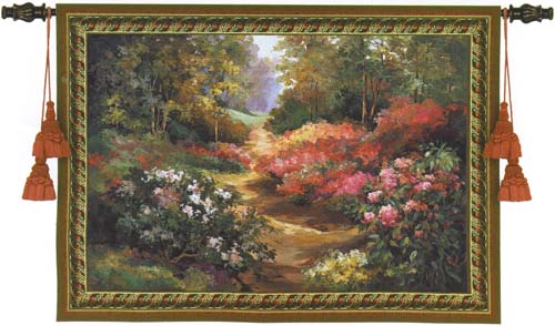 D155-1873-53*68 Along the Garden Path Tapestries: Tapestry gallery - Over 1500 tapestries and tapestry decorating accessories - Finest quality - Wide selection - Competitive prices - Source for whole