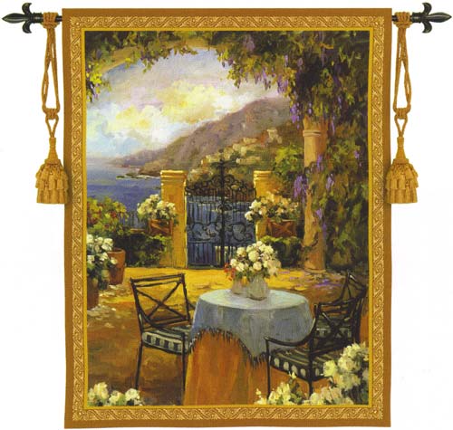 D155-1890-53*41 Seaside Terrace Tapestries: Tapestry gallery - Over 1500 tapestries and tapestry decorating accessories - Finest quality - Wide selection - Competitive prices - Source for wholesale t