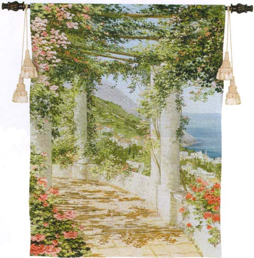 D155-1900-53*40 Pogerola Tapestries: Tapestry gallery - Over 1500 tapestries and tapestry decorating accessories - Finest quality - Wide selection - Competitive prices - Source for wholesale tapestry