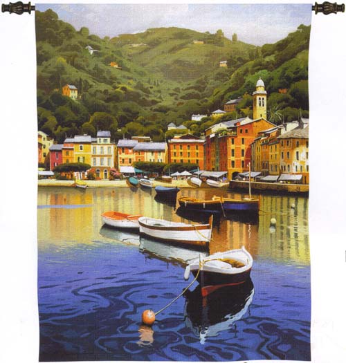 D155-1902-53*42 Harbor at Last Light Tapestries: Tapestry gallery - Over 1500 tapestries and tapestry decorating accessories - Finest quality - Wide selection - Competitive prices - Source for wholes
