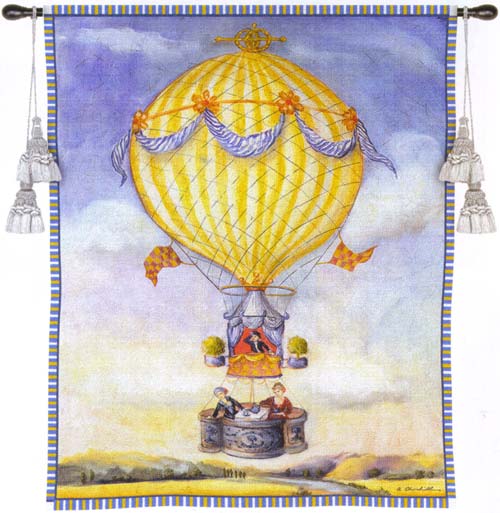D155-1919-34*27 High Tea (Hot Air Balloon) Tapestries: Tapestry gallery - Over 1500 tapestries and tapestry decorating accessories - Finest quality - Wide selection - Competitive prices - Source for 