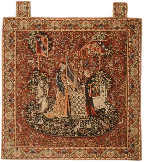 D155-193-21*21 The Lady and the Organ Tapestries: Tapestry gallery - Over 1500 tapestries and tapestry decorating accessories - Finest quality - Wide selection - Competitive prices - Source for whole