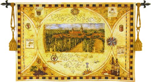 D155-1933-36*53 Hilltop Winery Tapestries: Tapestry gallery - Over 1500 tapestries and tapestry decorating accessories - Finest quality - Wide selection - Competitive prices - Source for wholesale ta