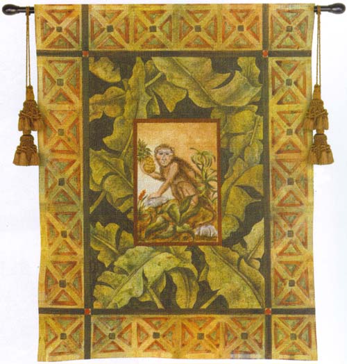 D155-1964-33*26 Macaca Mulata II Tapestries: Tapestry gallery - Over 1500 tapestries and tapestry decorating accessories - Finest quality - Wide selection - Competitive prices - Source for wholesale 