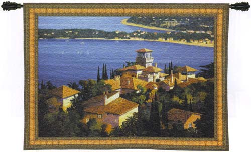 D155-1990-53*73 Garden on the Cote dAzur Tapestries: Tapestry gallery - Over 1500 tapestries and tapestry decorating accessories - Finest quality - Wide selection - Competitive prices - Source for w