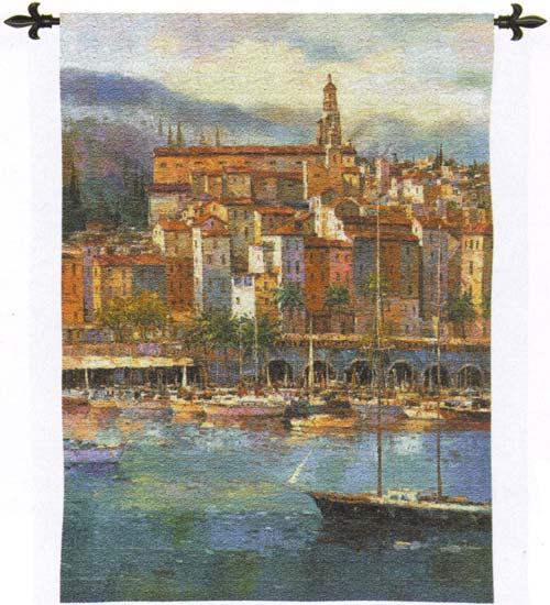 D155-2002-53*38 Mediterrean Harbor Tapestries: Tapestry gallery - Over 1500 tapestries and tapestry decorating accessories - Finest quality - Wide selection - Competitive prices - Source for wholesal