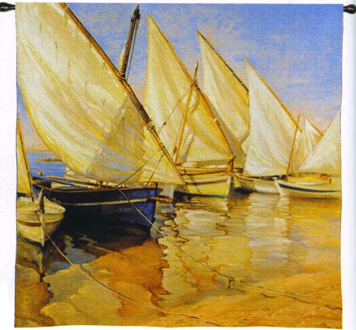D155-2007-54*53 White Sails I Tapestries: Tapestry gallery - Over 1500 tapestries and tapestry decorating accessories - Finest quality - Wide selection - Competitive prices - Source for wholesale tap