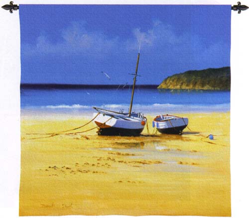 D155-2008-53*53 Moorings Low Tide Tapestries: Tapestry gallery - Over 1500 tapestries and tapestry decorating accessories - Finest quality - Wide selection - Competitive prices - Source for wholesale