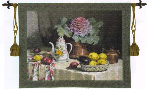 D155-2019-42*53 Still Life with Coffee Jug Tapestries: Tapestry gallery - Over 1500 tapestries and tapestry decorating accessories - Finest quality - Wide selection - Competitive prices - Source for 