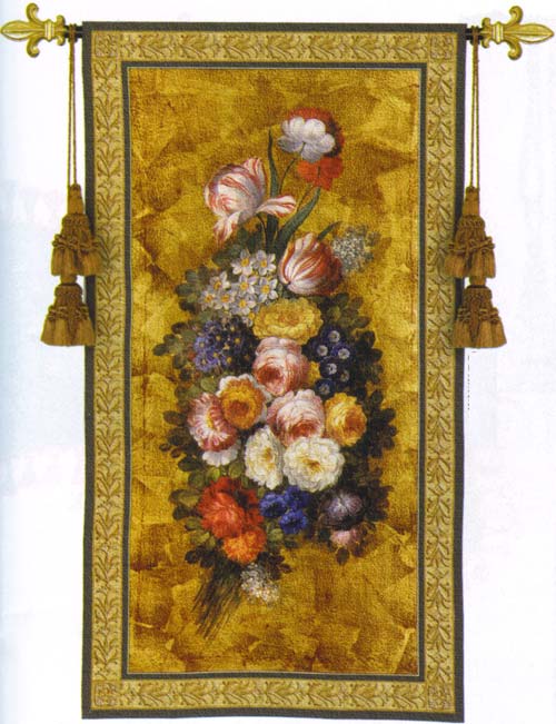 D155-2024-49*26 Floral Reflections I Tapestries: Tapestry gallery - Over 1500 tapestries and tapestry decorating accessories - Finest quality - Wide selection - Competitive prices - Source for wholes