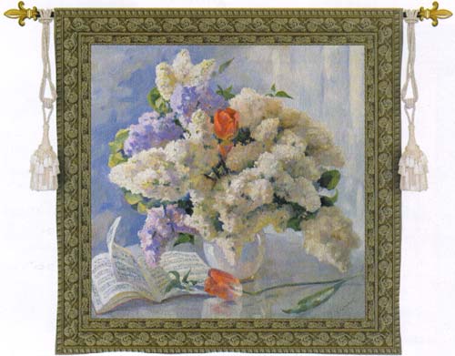 D155-2032-53*53 Flowers by Strauss Tapestries: Tapestry gallery - Over 1500 tapestries and tapestry decorating accessories - Finest quality - Wide selection - Competitive prices - Source for wholesal