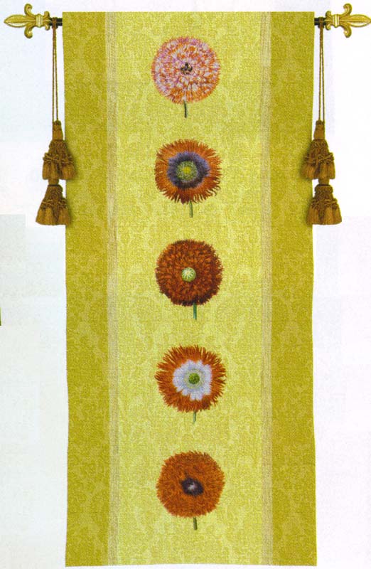 D155-2040-57*26 Floating Botanicals Butter Tapestries: Tapestry gallery - Over 1500 tapestries and tapestry decorating accessories - Finest quality - Wide selection - Competitive prices - Source for 