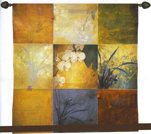 D155-2056-53*53 Orchid Nine Patch Tapestries: Tapestry gallery - Over 1500 tapestries and tapestry decorating accessories - Finest quality - Wide selection - Competitive prices - Source for wholesale