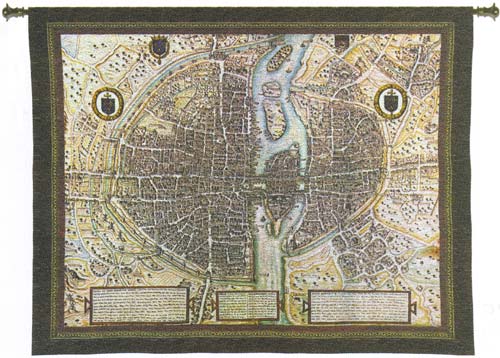 D155-2069-42*53 Map of Paris Tapestries: Tapestry gallery - Over 1500 tapestries and tapestry decorating accessories - Finest quality - Wide selection - Competitive prices - Source for wholesale tape