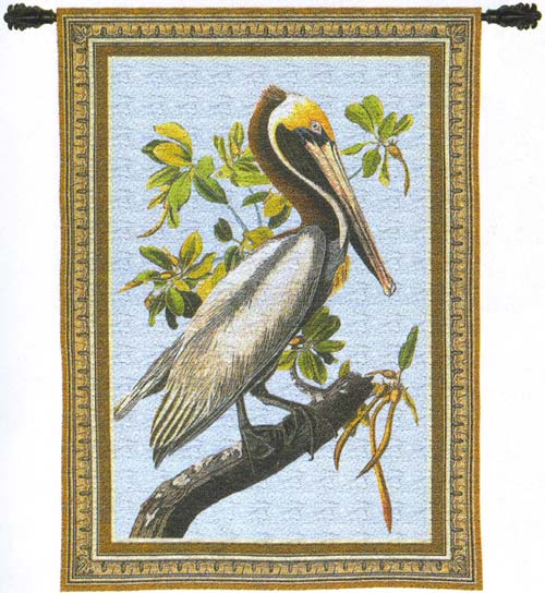 D155-2079-36*27 Brown Pelican Tapestries: Tapestry gallery - Over 1500 tapestries and tapestry decorating accessories - Finest quality - Wide selection - Competitive prices - Source for wholesale tap