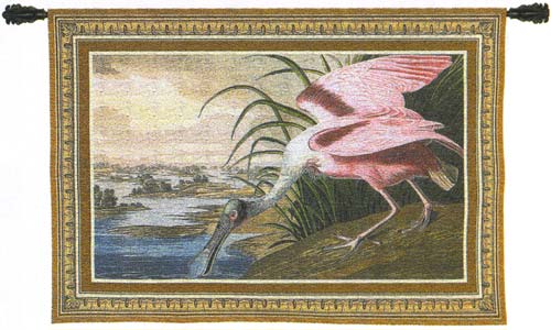 D155-2082-27*36 Spoonbill Pelican Tapestries: Tapestry gallery - Over 1500 tapestries and tapestry decorating accessories - Finest quality - Wide selection - Competitive prices - Source for wholesale
